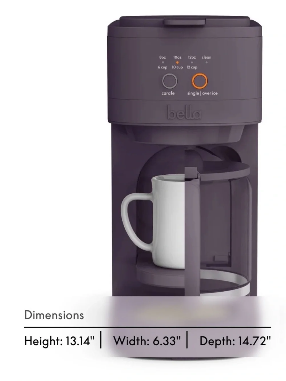 Bella Single-Serve Coffee Maker in Deep Plum